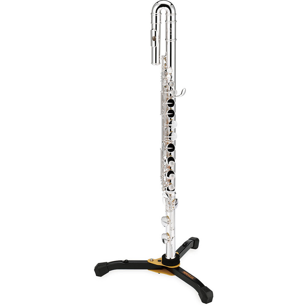 Hercules Foldable Musical Instrument Stand/Holder W/Bag for Alto Flute Black (2 Pack) — image 3