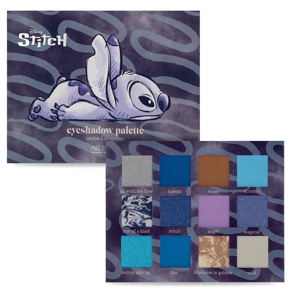 Disney Stitch Denim Pigmented Eyeshadow Makeup Palette 30g Blue (12 Pieces) — image 3