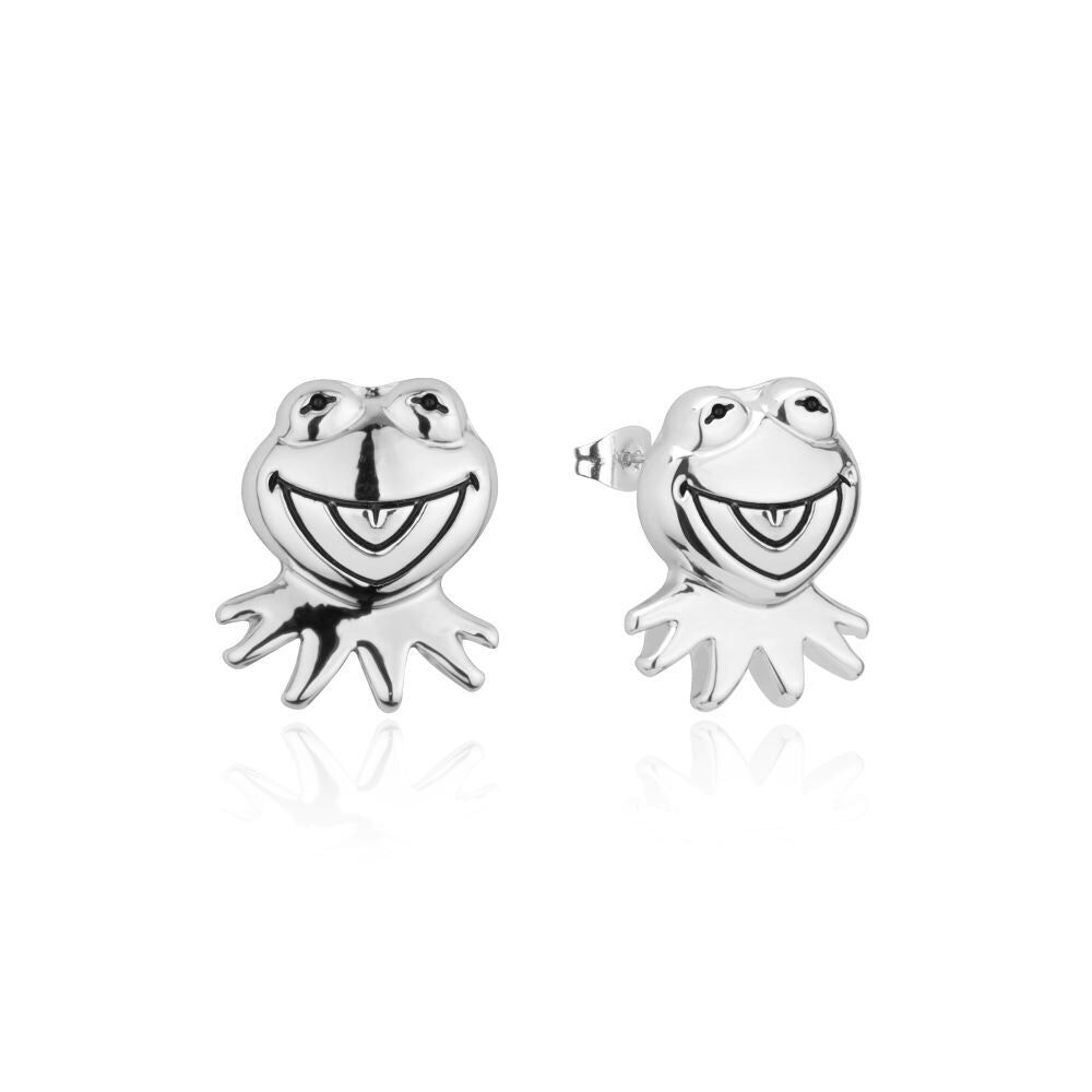 Couture Kingdom Disney the Muppets Kermit the Frog Stud Earrings 15mm Silver