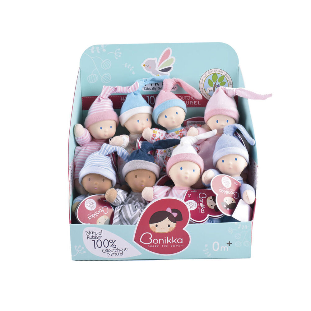 Bonikka Rubber Mini Baby Dolls Travel Play 14cm Kids/Toddler Toy 0m+ (8 Pieces)