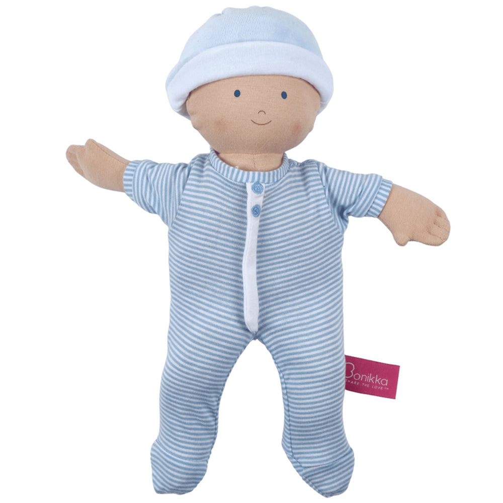 Bonikka Blue Cherub Baby Doll Newborn/Infant Cuddle Soft 32cm Plush Toy 1y+