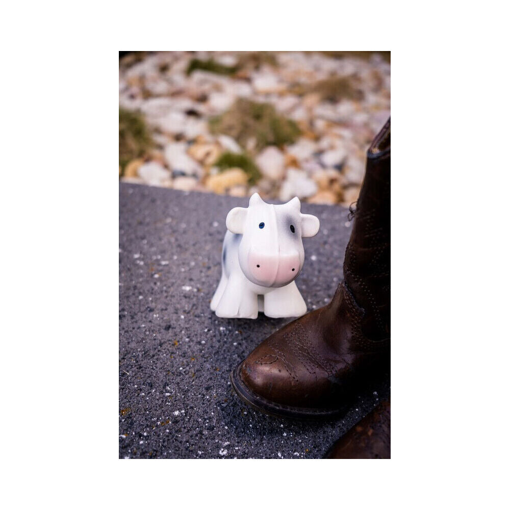 Tikiri 12cm Farm Animal Rubber Cow 95002 Baby Sensory Teether Toy 0m+ White (2 Pack) — image 5
