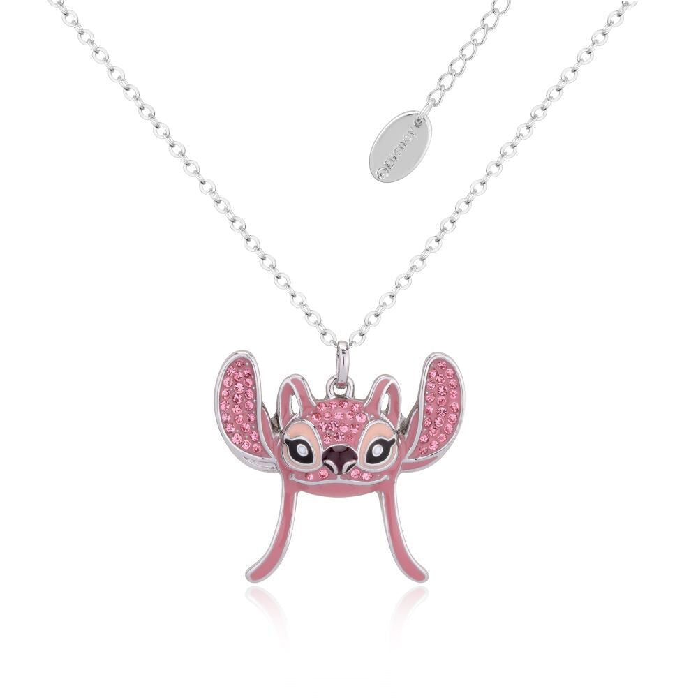 Couture Kingdom Disney Lilo and Stitch Silver Crystal Angel 52cm Necklace