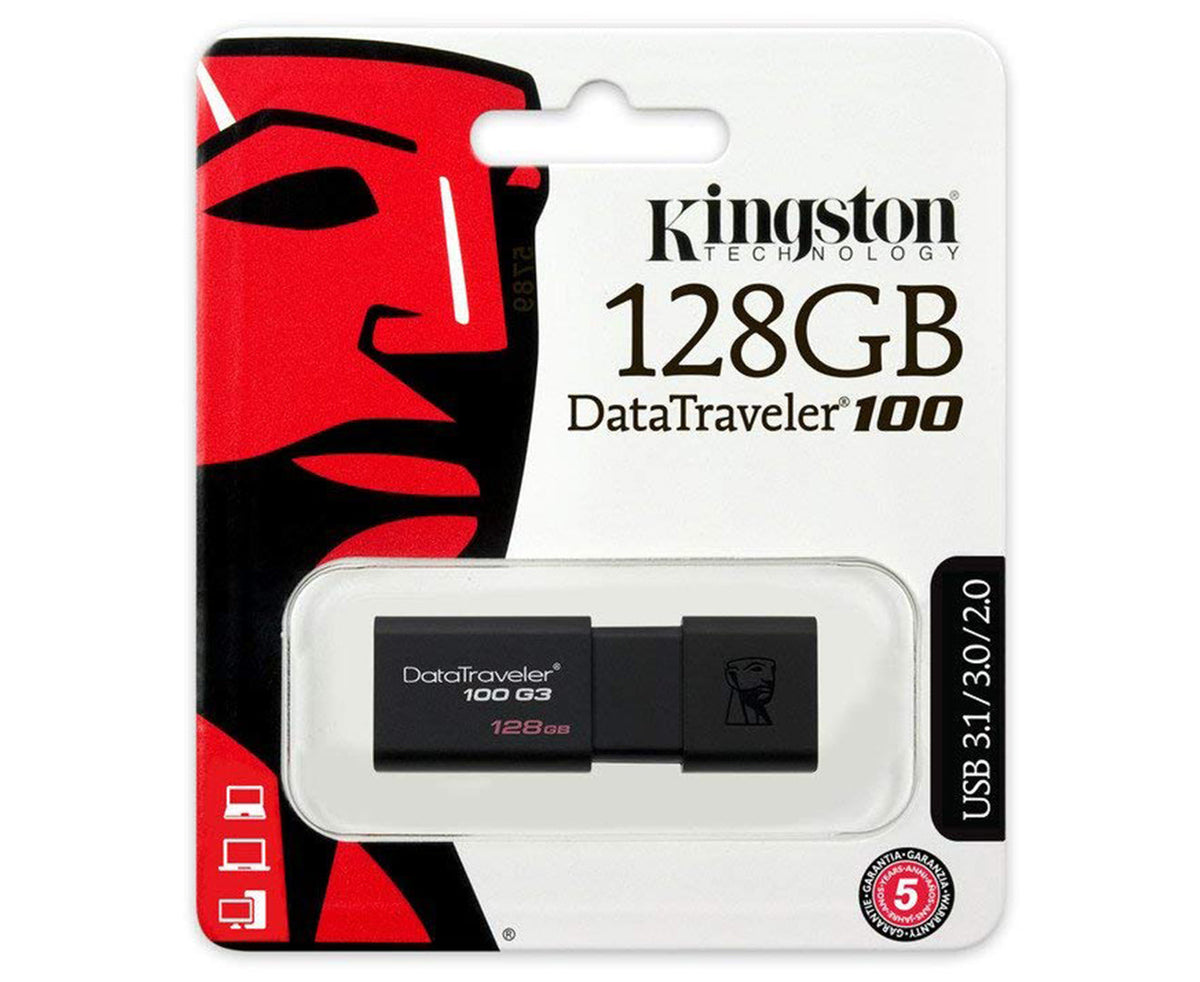 Kingston 128GB Data Traveler USB 3.0 Memory File Storage Stick Flash Drive Black — image 4