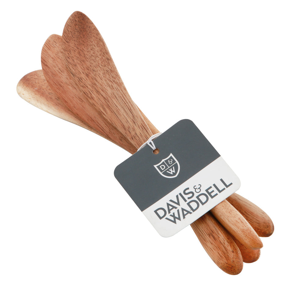 Davis & Waddell Acacia Wood Butter/Cheese Spreader Cutlery 17x2cm Natural (4 Pieces) — image 4