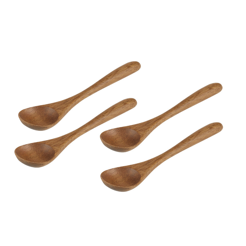 Davis & Waddell Acacia Wood Dip Serving Spoon Set Utensil 13.5x3cm Natural (4 Pieces)
