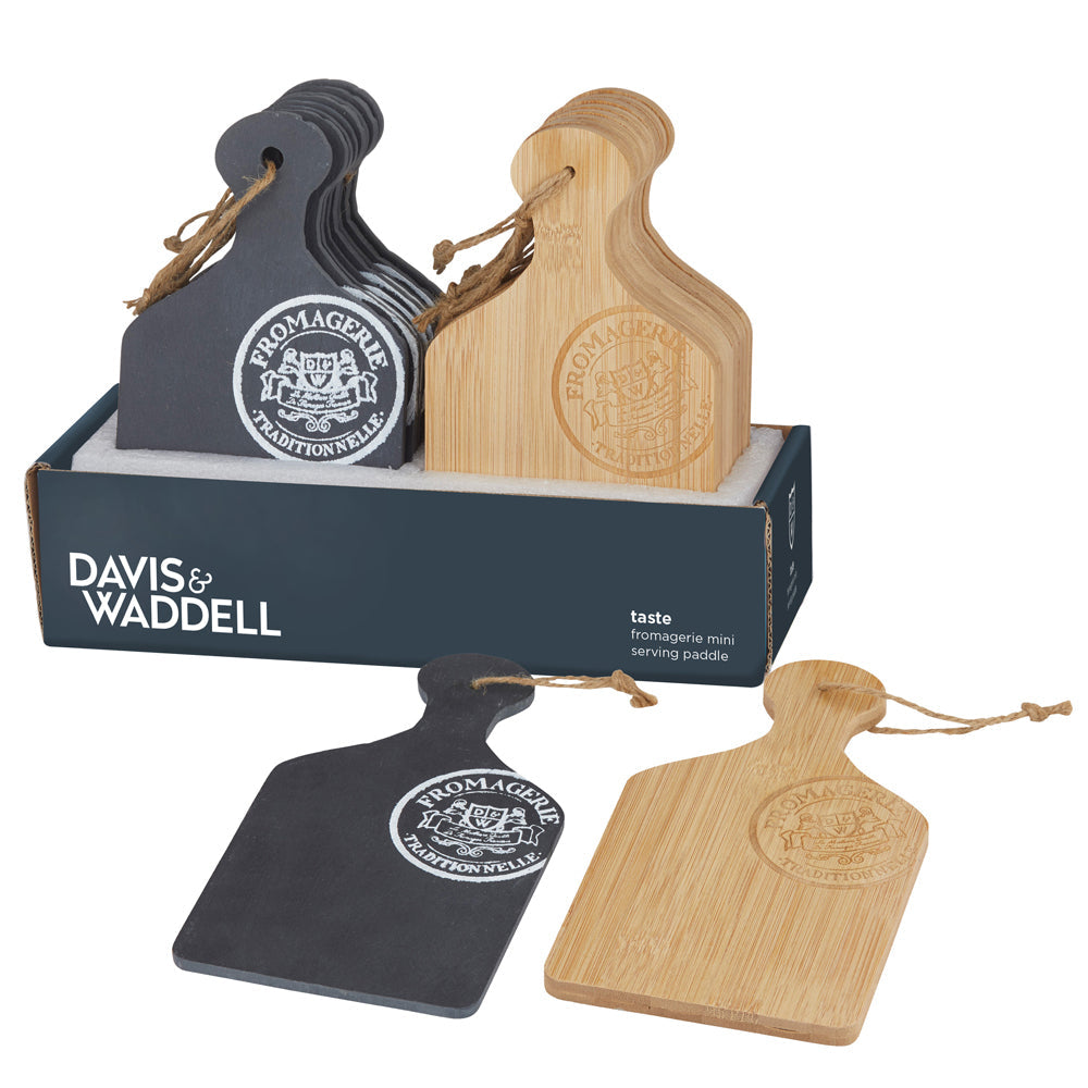 Davis & Waddell Fromagerie Bamboo Mini Serving Paddle Board 20x11cm Assorted (4 Pack) — image 2