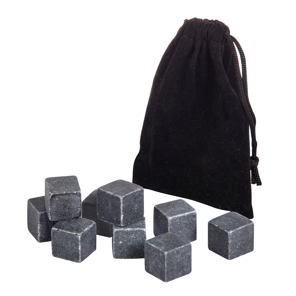 Davis & Waddell Fine Foods Bartender Whisky Stone w/ Storage Set 2x2cm Grey (9 Pieces)