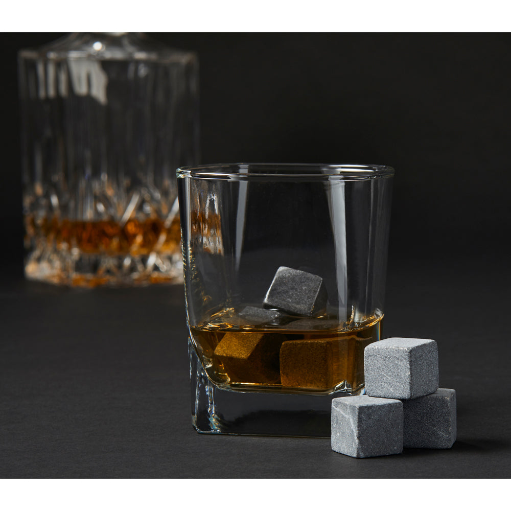 Davis & Waddell Fine Foods Bartender Whisky Stone w/ Storage Set 2x2cm Grey (9 Pieces) — image 2