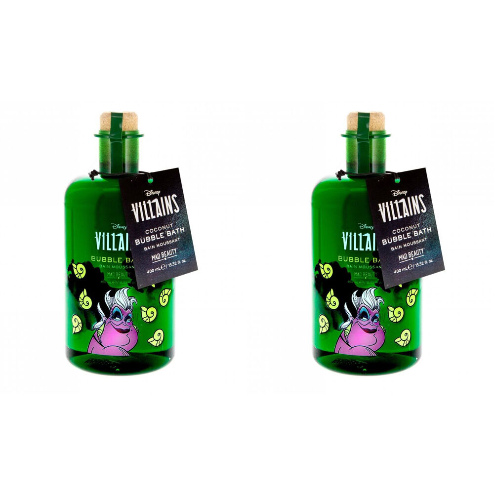Disney Pop Villains Ursula Scented Potion Bottle Bubble Bath 400ml Coconut (2 Pack)