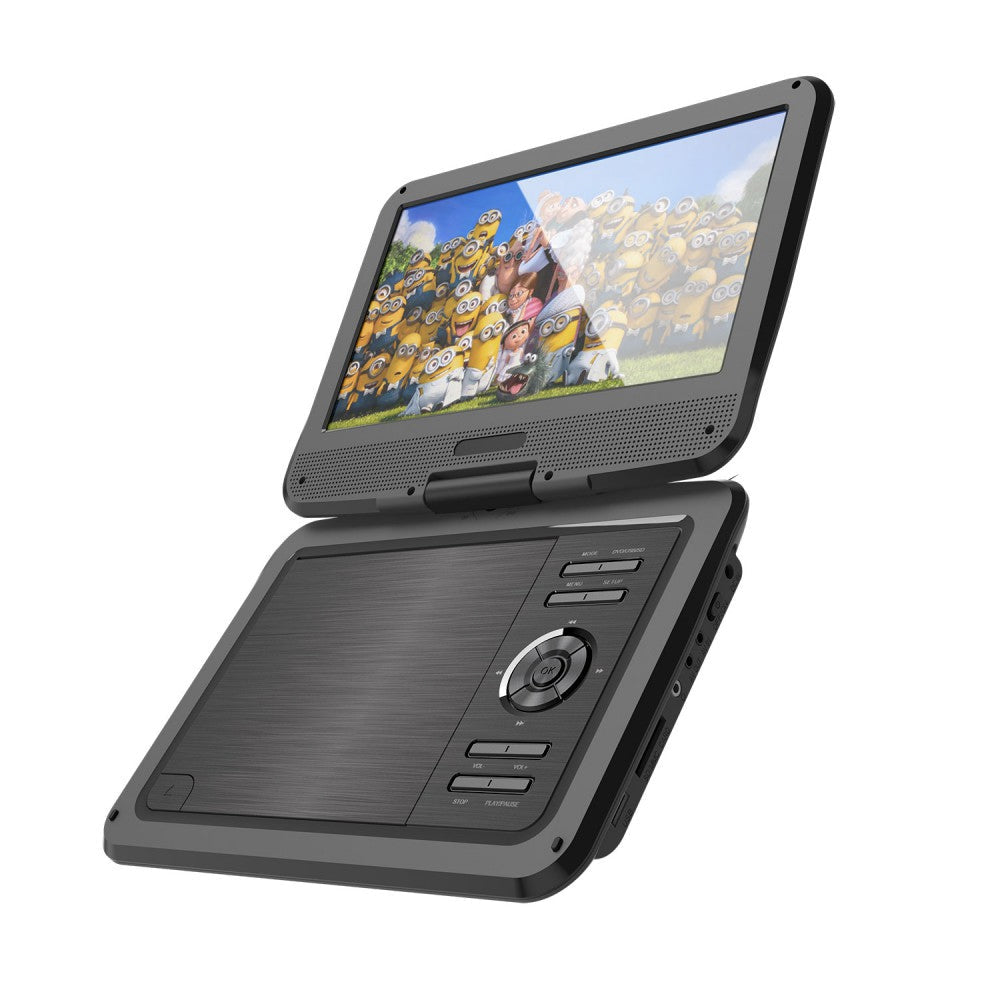 Laser Portable DVD Player With 10" LCD Screen/180° Swivel/Car Charger Black