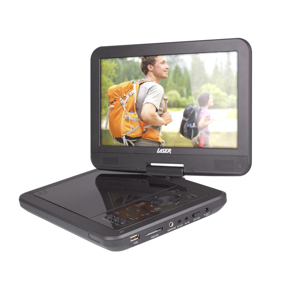 Laser Portable DVD Player With 10" LCD Screen/180° Swivel/Car Charger Black — image 3