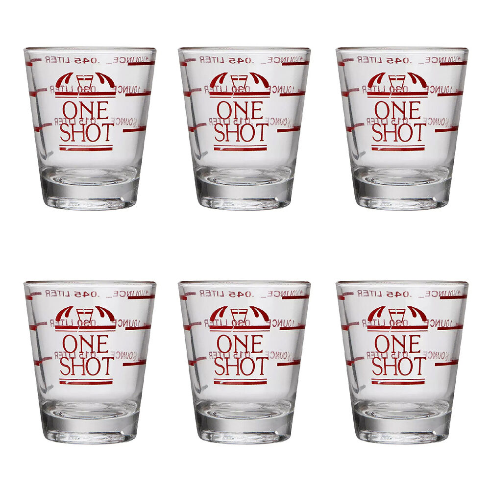 Winex Oversize Shot Glass Drinking Glassware Party Barware Accessory Clear (6 Pack)