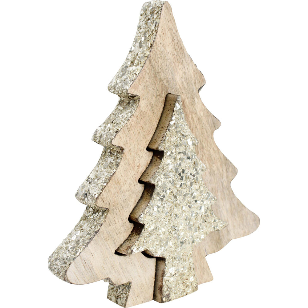 LVD 16x20cm Mango Wood Dual Champagne Tree Medium - Brown (2 Pack) — image 3