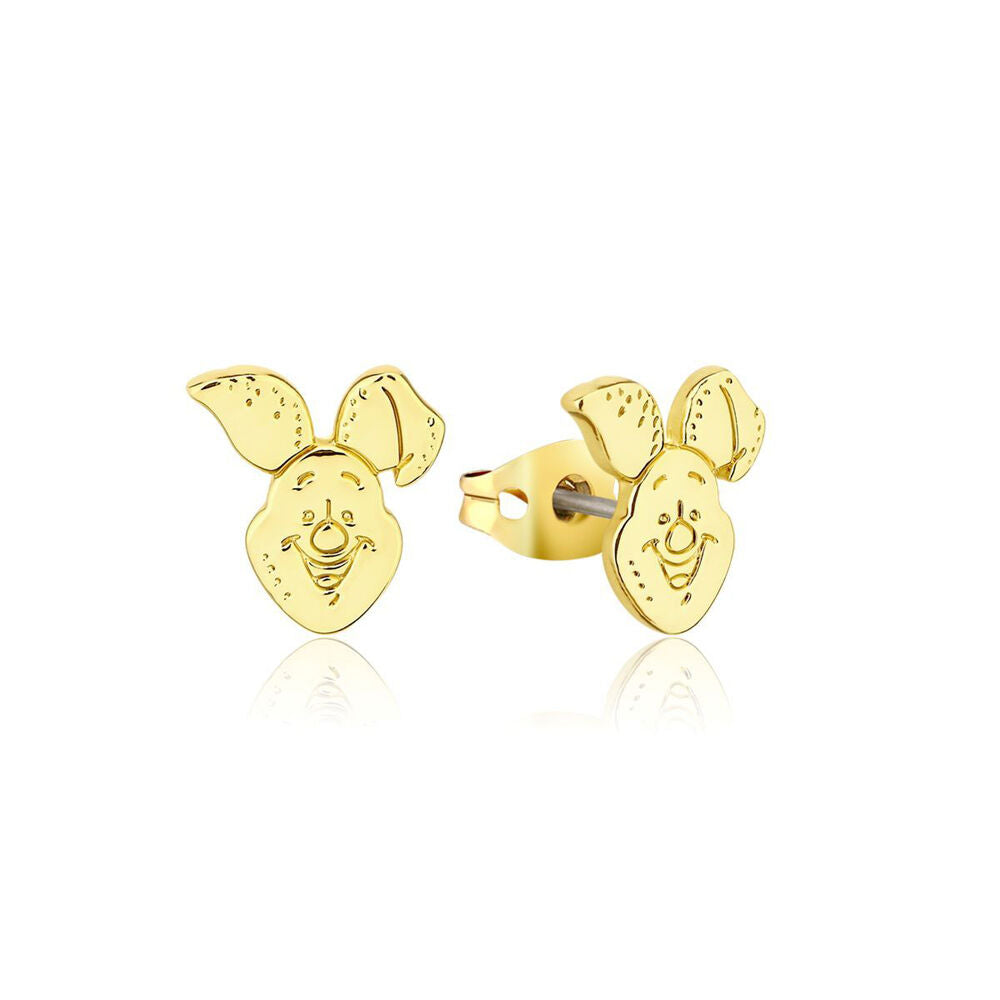 Couture Kingdom Disney Winnie The Pooh Piglet Stud Fashion Earrings 10mm Gold
