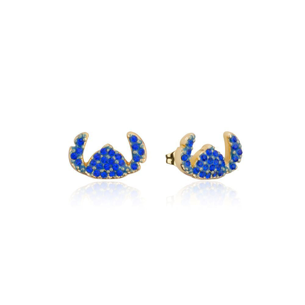 Couture Kingdom Disney Lilo & Stitch Gold Crystal Silhouette Stud Earrings