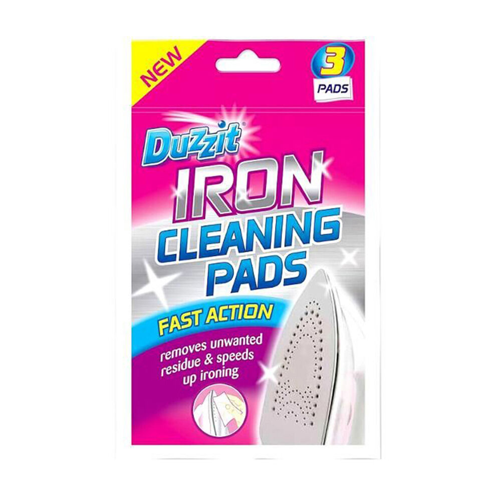 Duzzit Iron Cleaning Pads Reusable Soleplate Cleaner Non-Scratch 12.8x10cm (3 Pieces)