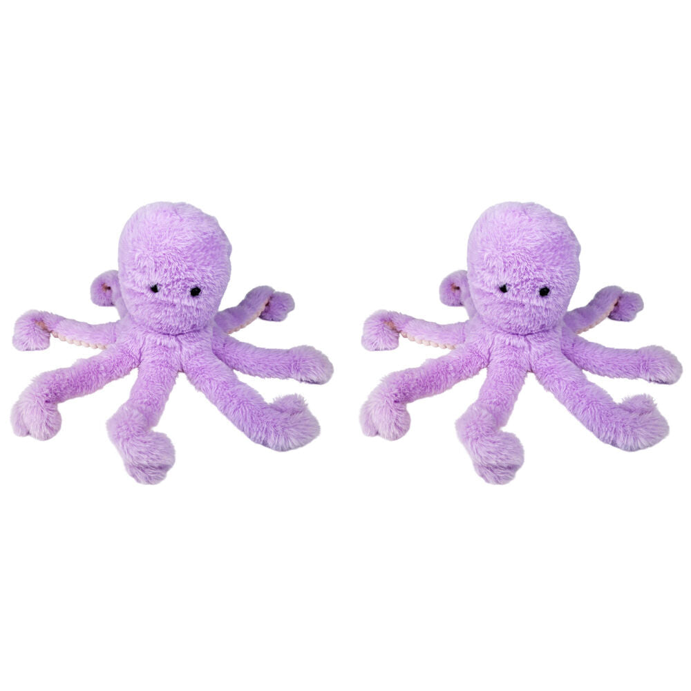 Momoko Octopus Animal Stuffed Doll Kids Soft Plush Toy 30x11x18cm Purple (2 Pack)