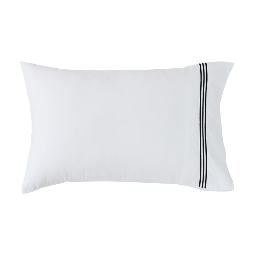 Grosvenor House 500TC Hotel Embroidered Standard Pillowcases White w/ Black (2 Pieces) — image 2