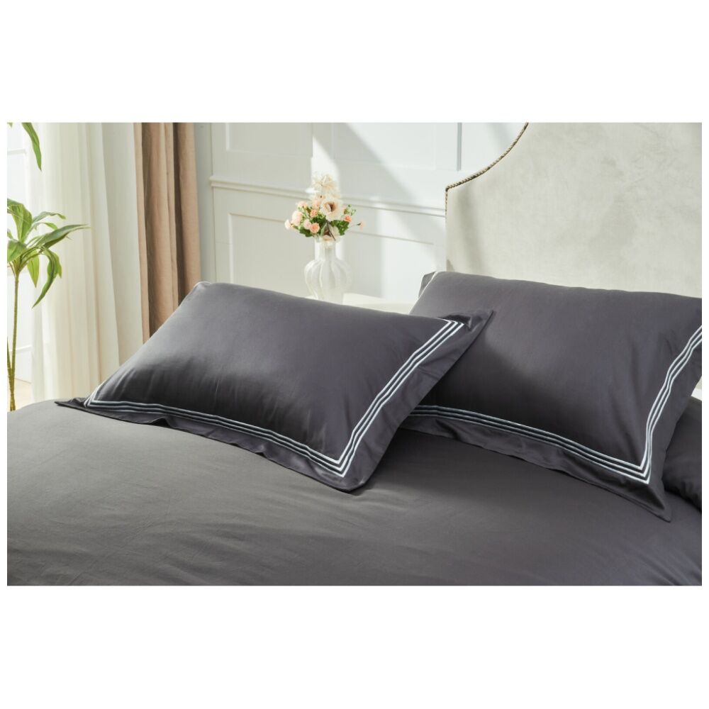 Grosvenor House 500TC Hotel Embroidered Tailored 48x74cm Pillowcase With — image 2