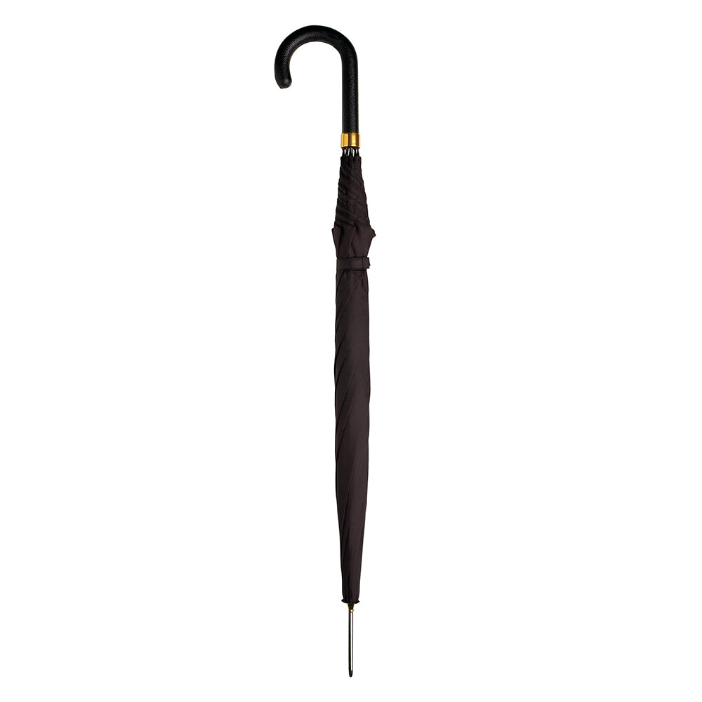 Clifton Mens Auto Open Walking Wind Resistant Umbrella Leatherette Handle Black — image 2