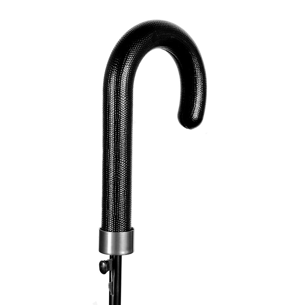 Clifton Mens Auto Open Walking Wind Resistant Umbrella Leatherette Handle Black — image 3