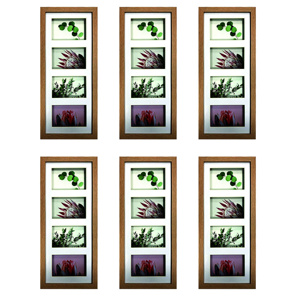 Frankie & ME Shadow 8x20'' Picture Frame Photo Holder Home/Office Decor Oak (6 Pack)