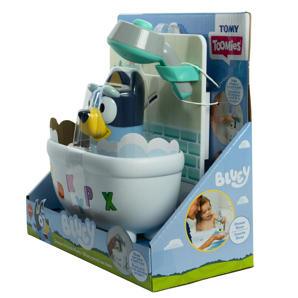 Tomy Toomies Shower & Scrub Bluey With Figurine Bathtime Activity Toy — image 4