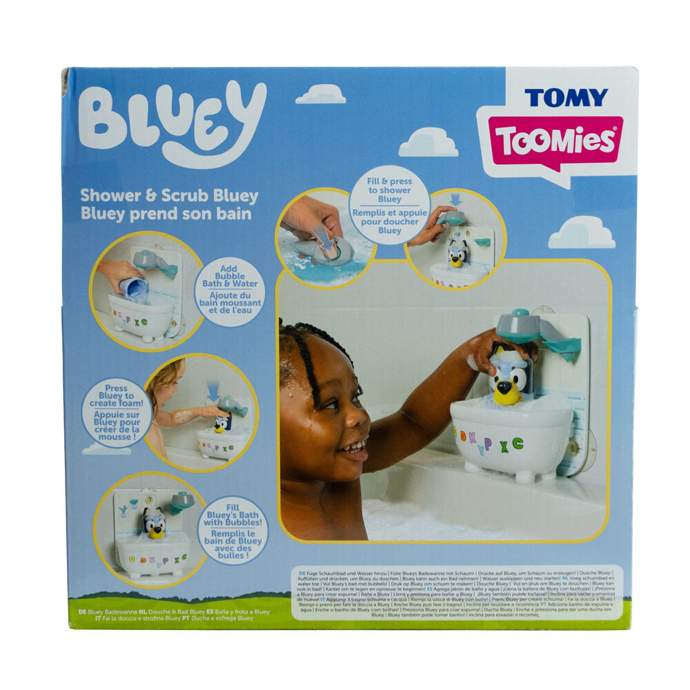 Tomy Toomies Shower & Scrub Bluey With Figurine Bathtime Activity Toy — image 2