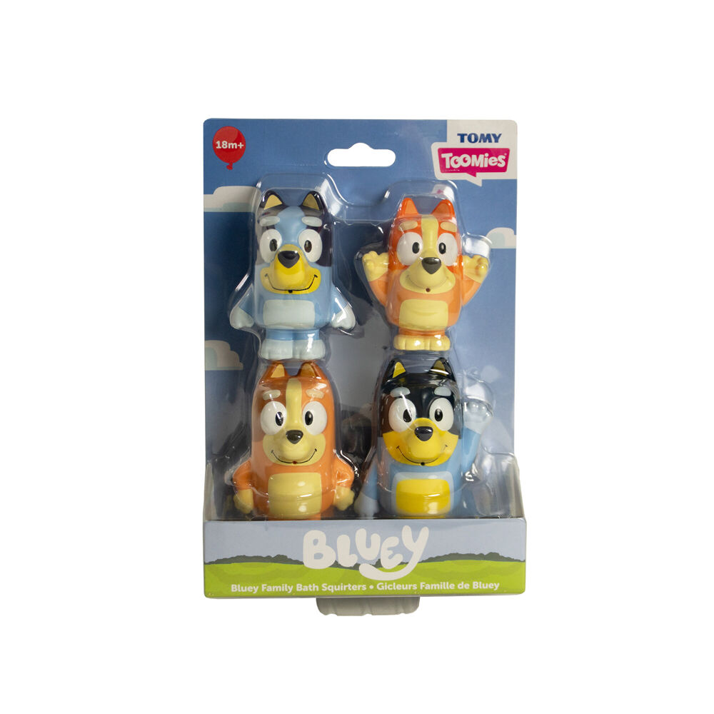Toomies Bluey Family Bath Squirters Childrens Water Toy Set 18m+ (4 Pieces)