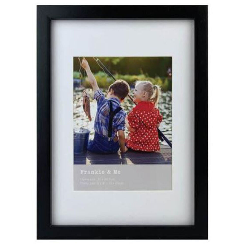 Frankie & ME Wooden Border 6x8'' Picture Frame Home/Office Photo Decor Black (4 Pack) — image 2