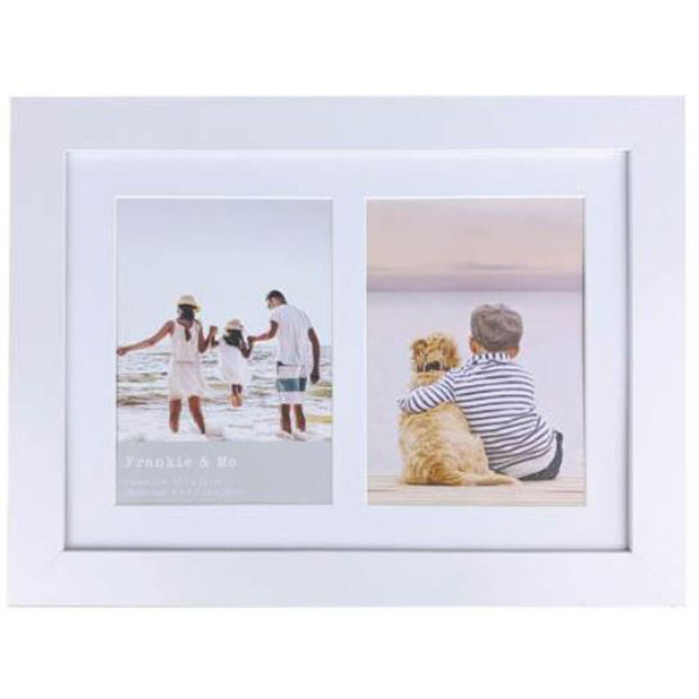 Frankie & ME Wooden Collage 5x7'' Double Picture Frame Hom Decor White (4 Pack) — image 2