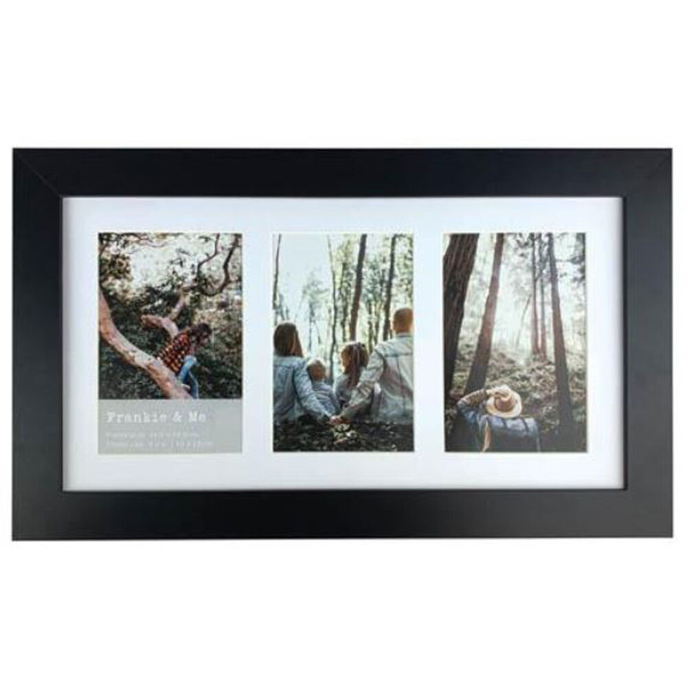 Frankie & ME Wooden Collage 4x6'' Triple Picture Frame Home Decor Black (4 Pack) — image 2