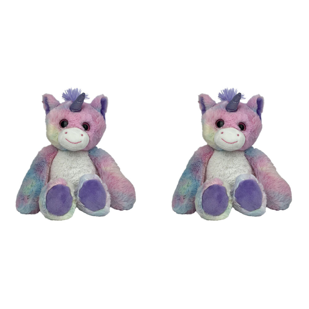 Momoko Unicorn Animal Sit Stuffed Doll Kids Soft Plush Toy 20cm Pink (2 Pack)