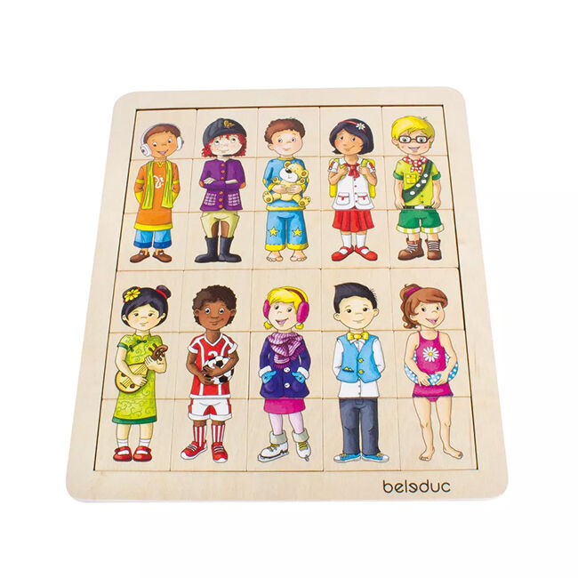 Beleduc Match the Kids Wooden Puzzle Creative Play Children/Kids - 3y+