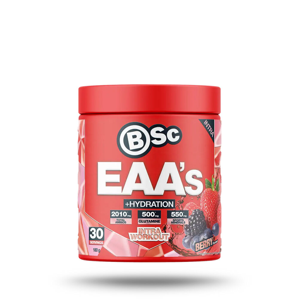BSc 180g Berry EAA’s + Hydration Powder Intra Workout 30 Serves