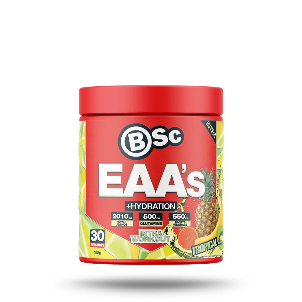 BSc 180g Tropical EAA’s + Hydration Powder Intra Workout 30 Serves