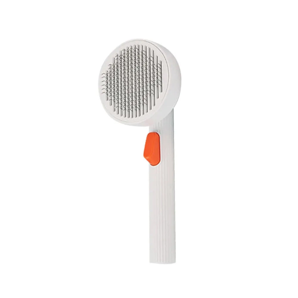 Petkit Large Pet Dog/Cat Round Grooming Brush/Comb 2 w/ Fur Release Button White