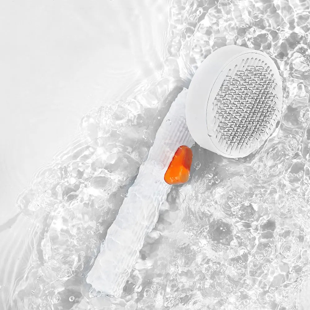 Petkit Large Pet Dog/Cat Round Grooming Brush/Comb 2 w/ Fur Release Button White — image 4