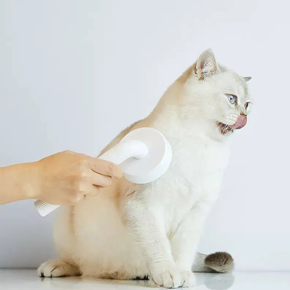Petkit Large Pet Dog/Cat Round Grooming Brush/Comb 2 w/ Fur Release Button White — image 7