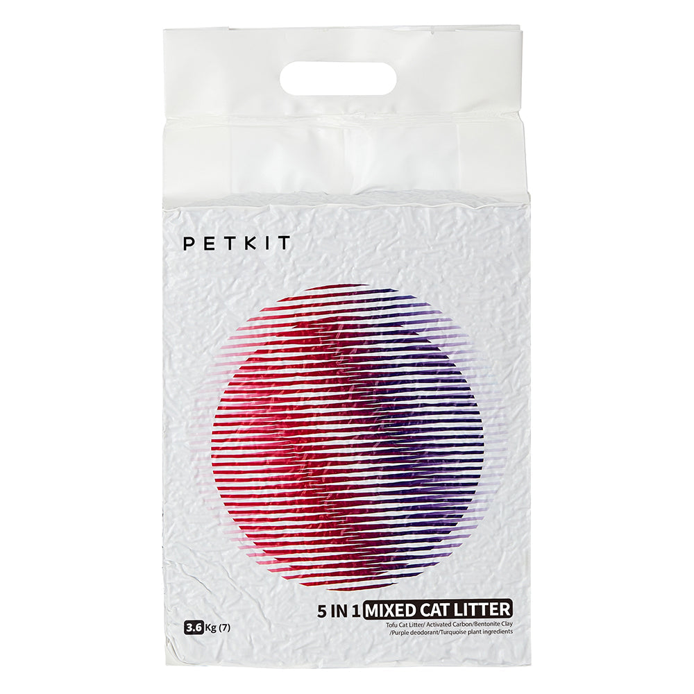 Petkit 5in1 Active Carbon 7L Mixed Tofu Cat Litter Flushable Absorbent Clumping