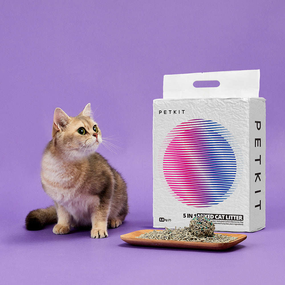 Petkit 5in1 Active Carbon 7L Mixed Tofu Cat Litter Flushable Absorbent Clumping — image 4