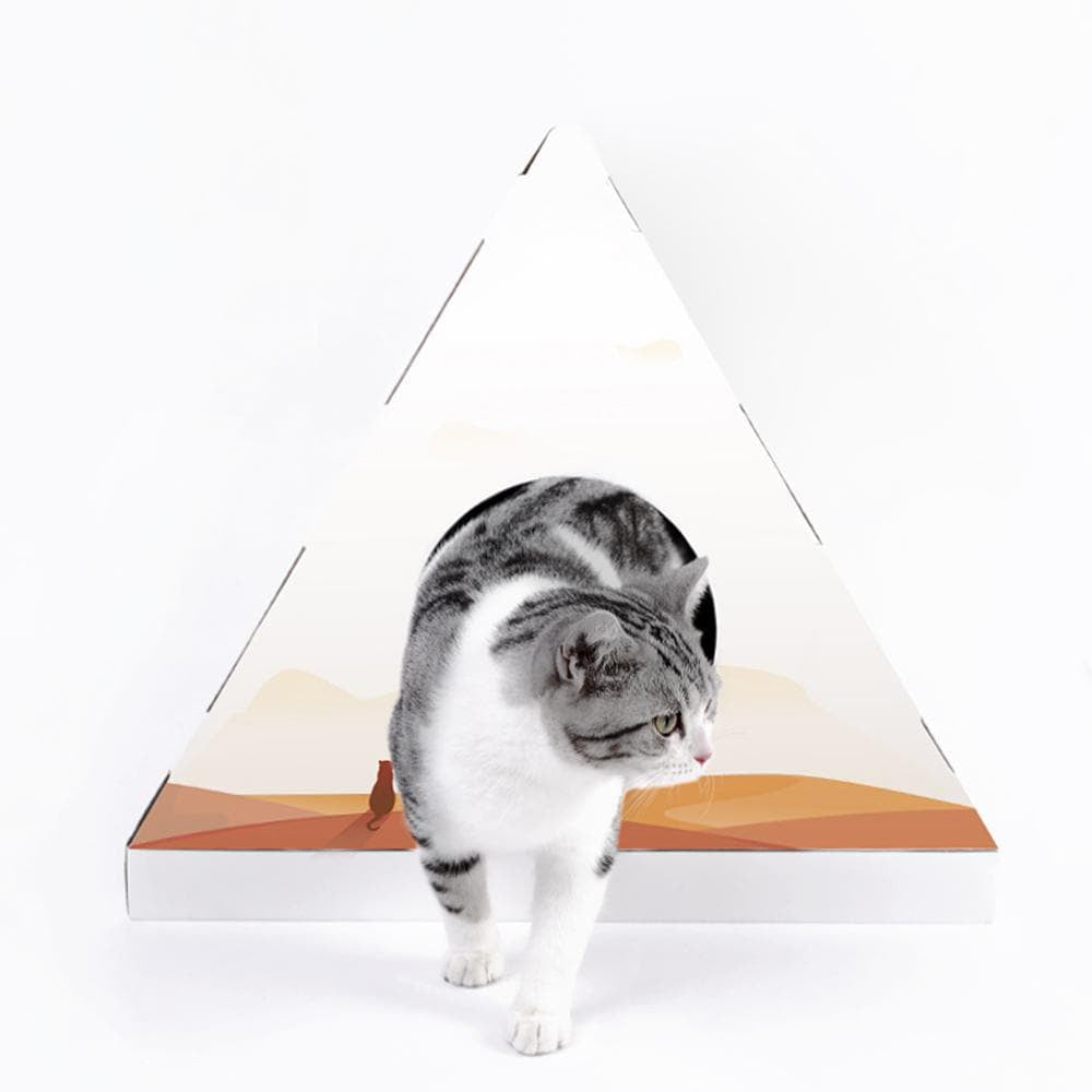 Petkit Cardboard Pet Cat Scratcher Pyramid House Scratching Fun Play Toy — image 2