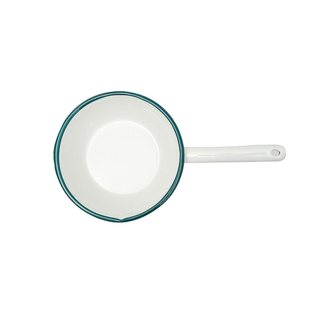 ST Clare St. Clare Enamel Heavy Duty Carbon Steel Milk Saucepan 16cm White/Green — image 2
