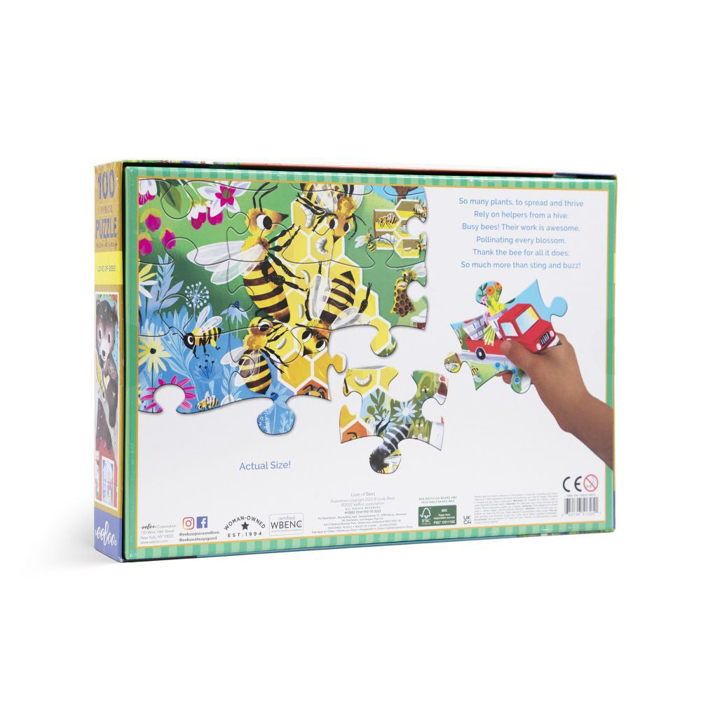 Eeboo Jigsaw Puzzle Love of Bees 45x68cm Kids Educational Game 5y+ (100 Pieces)