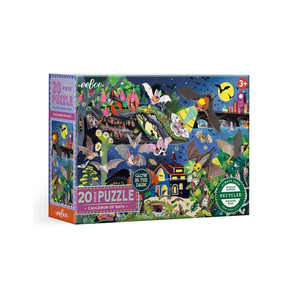Eeboo 20pc eeBoo Jigsaw Puzzle 28x38cm Cauldron of Bats Play Educational Game 3+ (2 Pack) — image 2