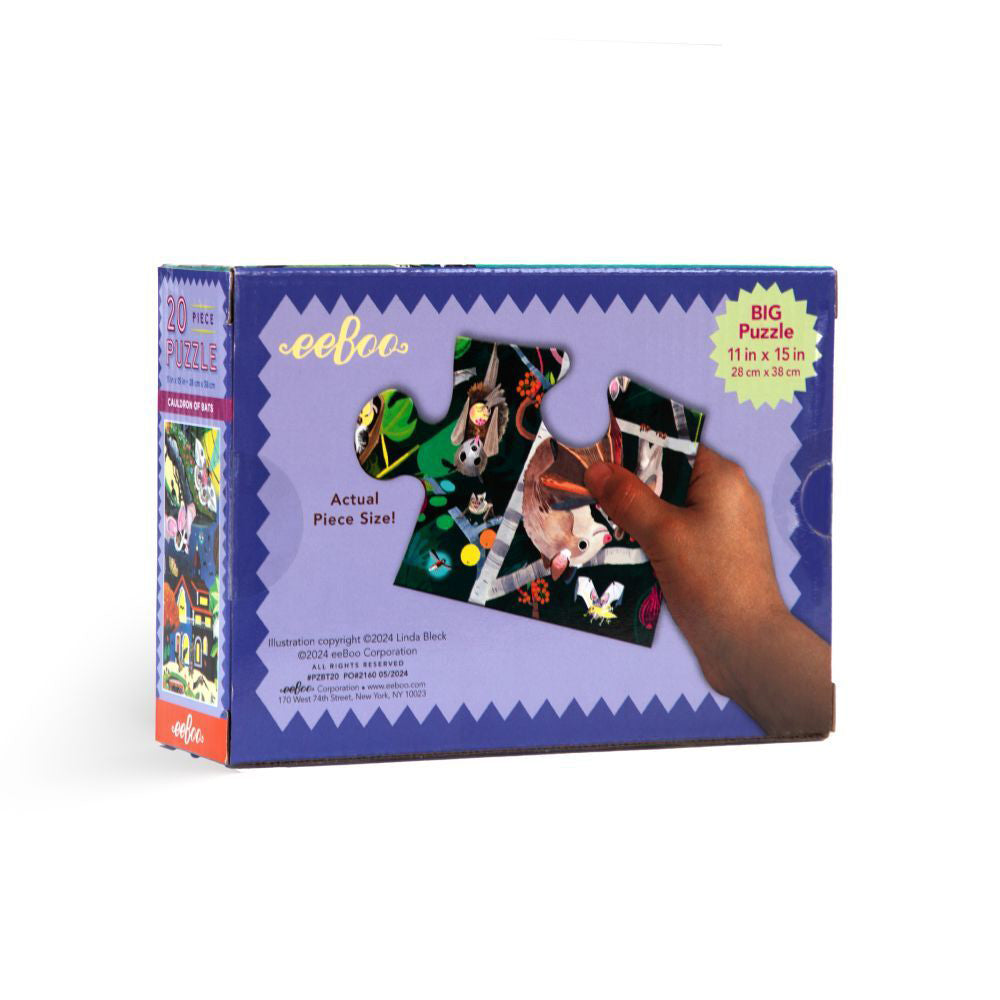Eeboo 20pc eeBoo Jigsaw Puzzle 28x38cm Cauldron of Bats Play Educational Game 3+ (2 Pack) — image 3
