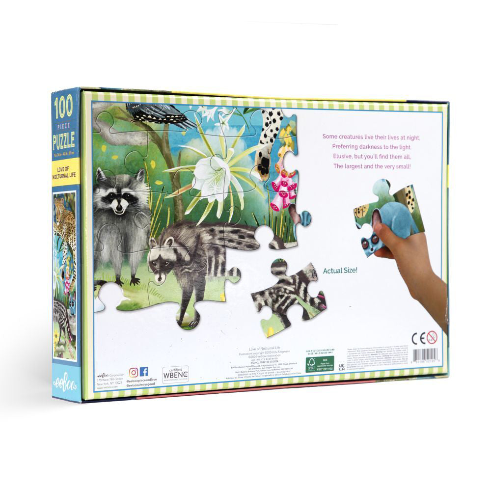 Eeboo 100pc eeBoo Jigsaw Puzzle Love of Nocturnal Life 61x40.6cm Learning Game 5+ (2 Pack) — image 4