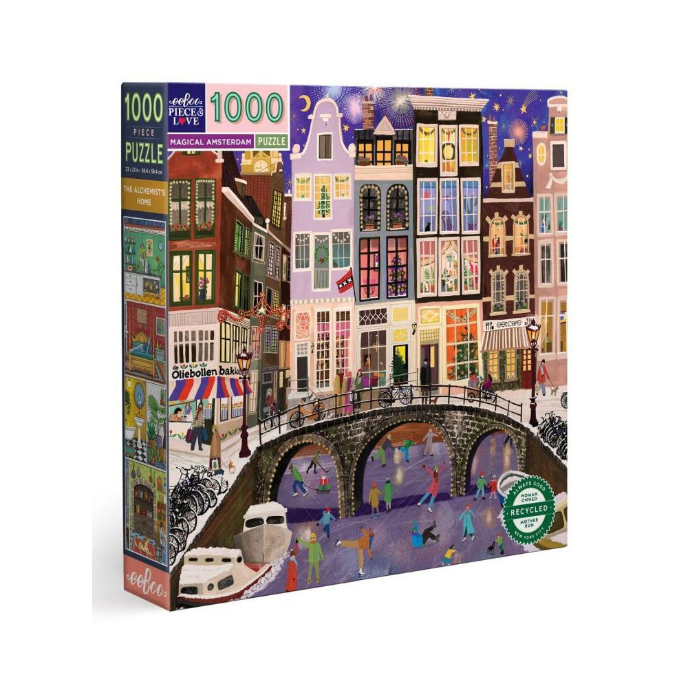 Eeboo Jigsaw Puzzle 58.4cm Educational Fun Game Magical Amsterdam 14+ (1000 Pieces)
