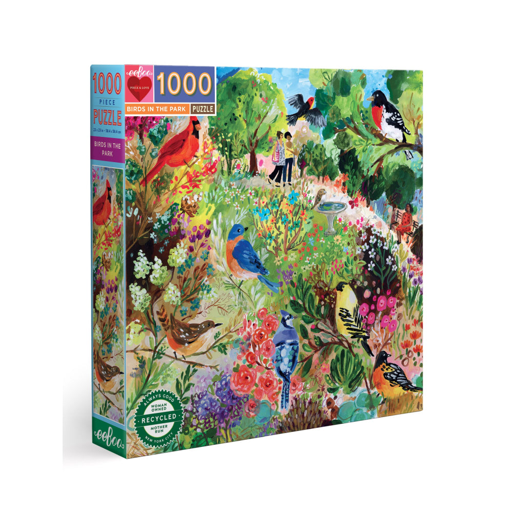 Eeboo Jigsaw Puzzle 14+ Fun Educational Game Birds in the Park 58.4cm (1000 Pieces)